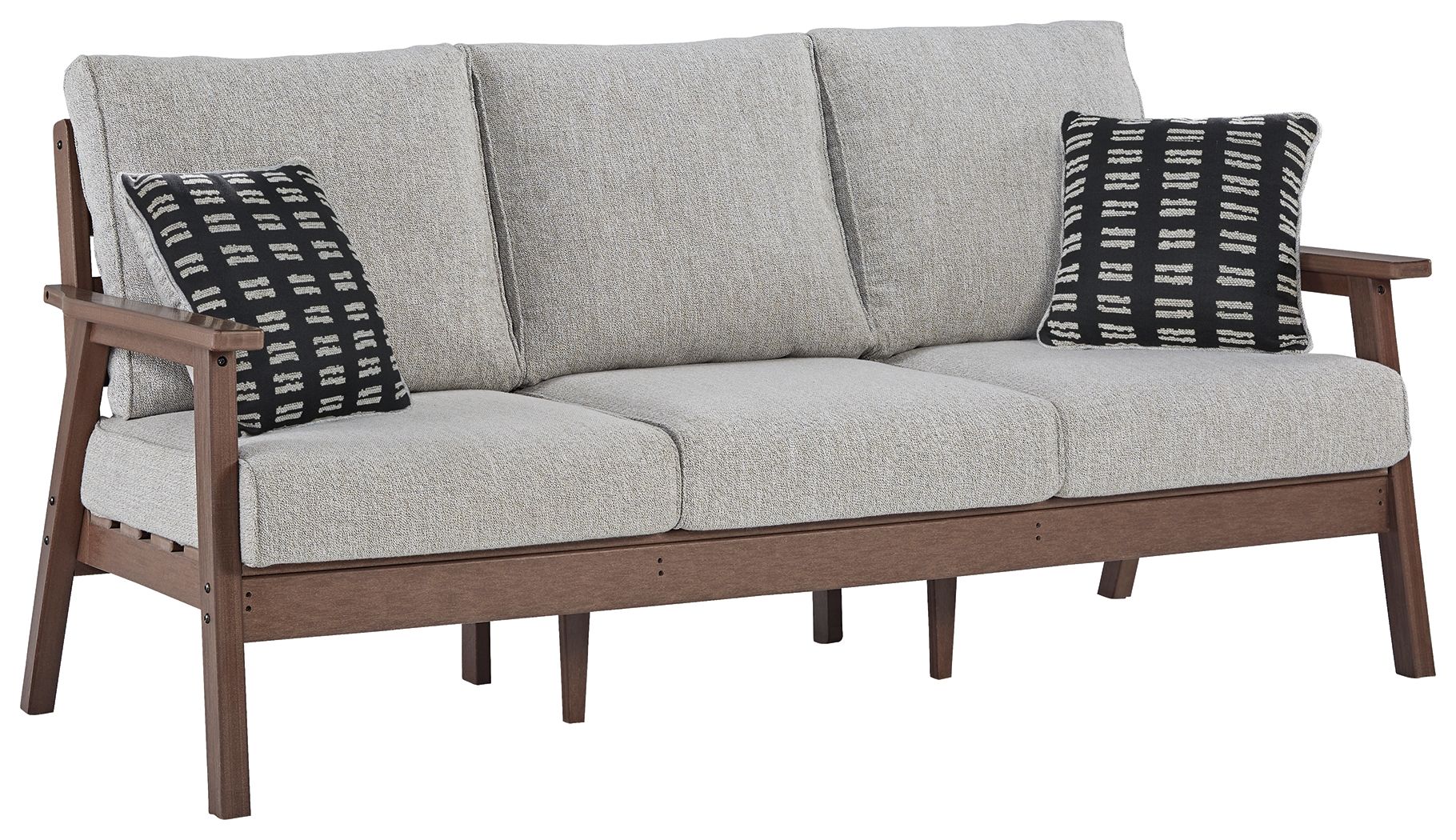 Emmeline - Brown / Beige - Sofa with Cushion - Hornell Furniture Outlet