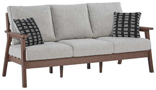 Emmeline - Brown / Beige - Sofa with Cushion - Hornell Furniture Outlet