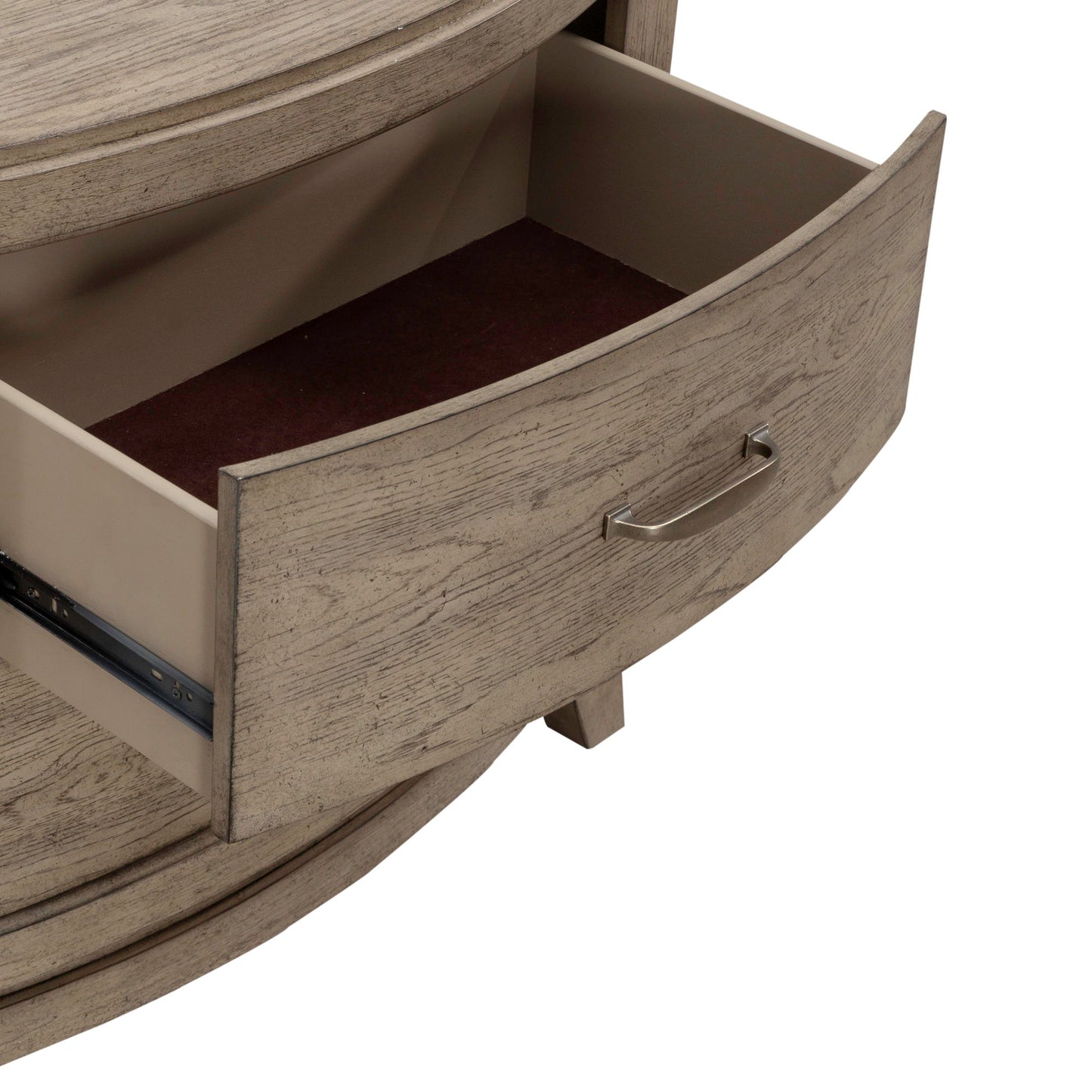 Avalon - Nightstand With Charging Station - Burnished Beige - Hornell Furniture Outlet