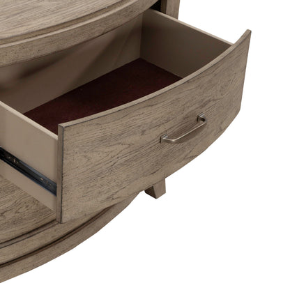 Avalon - Nightstand With Charging Station - Burnished Beige - Hornell Furniture Outlet