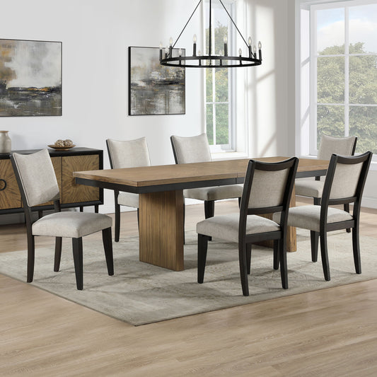 Roatan - 7 Piece Table Dining Set - Brown - Hornell Furniture Outlet