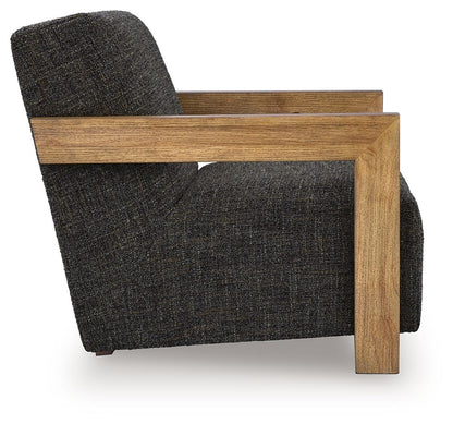 Dorney - Accent Chair - Charcoal / Brown - Hornell Furniture Outlet
