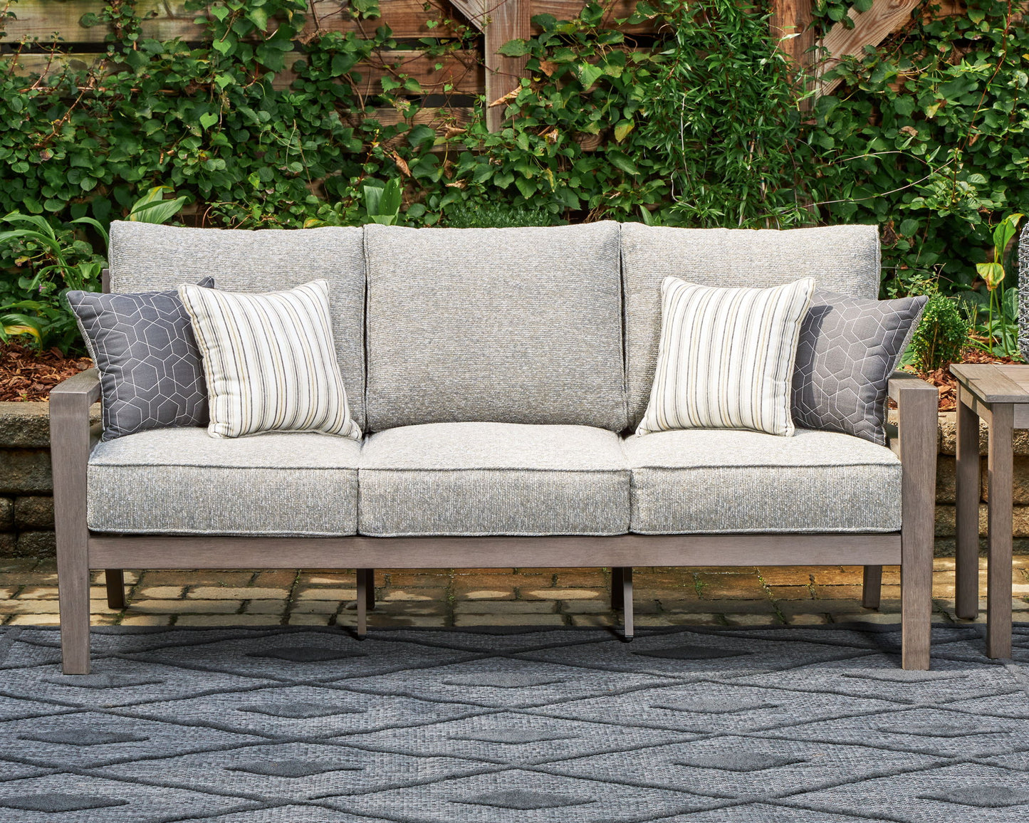 Hillside Barn - Gray / Brown - Sofa With Cushion - Hornell Furniture Outlet