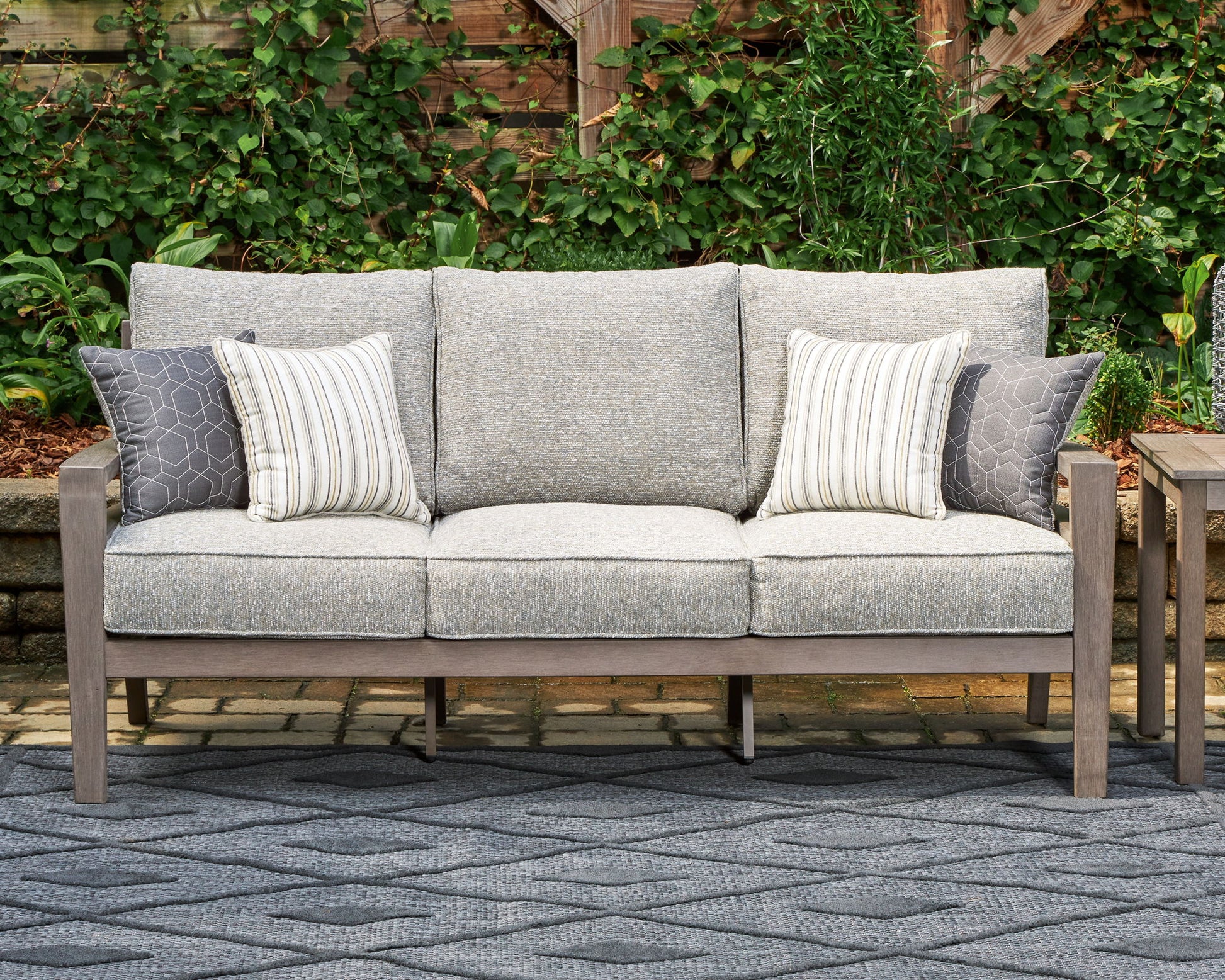 Hillside Barn - Gray / Brown - Sofa With Cushion - Hornell Furniture Outlet