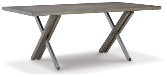 Krystanza - Weathered Gray - Rectangular Dining Room Table - Hornell Furniture Outlet