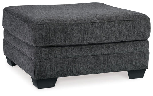 Tracling - Oversized Accent Ottoman - Slate - Hornell Furniture Outlet