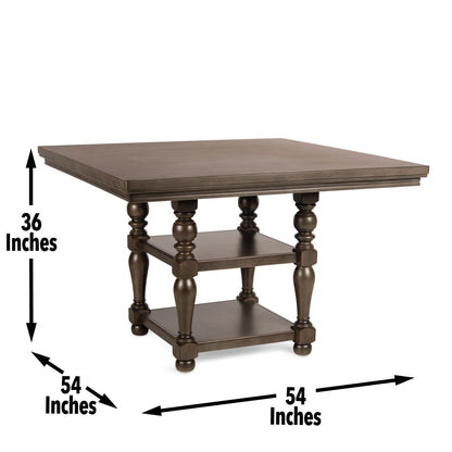 Caswell - Counter Table - Dark Gray - Hornell Furniture Outlet