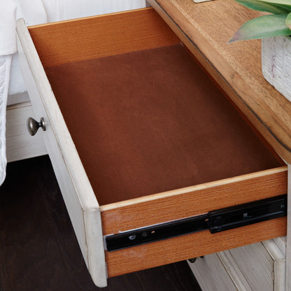 Farmhouse Reimagined - 3 Drawer Nightstand With Charging Station - White - Hornell Furniture Outlet