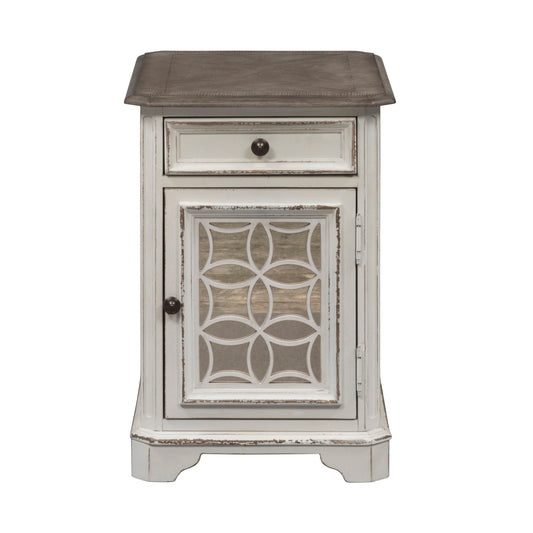 Magnolia Manor - Chair Side Table - White - Hornell Furniture Outlet