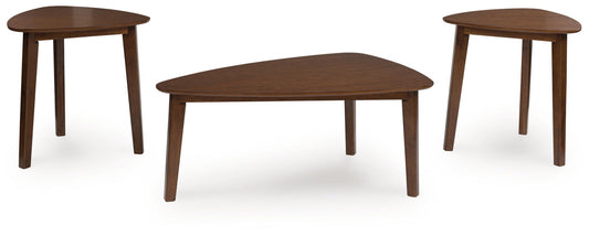 Lyncott - Brown - Occasional Wood Table Set (Set of 3) - Hornell Furniture Outlet