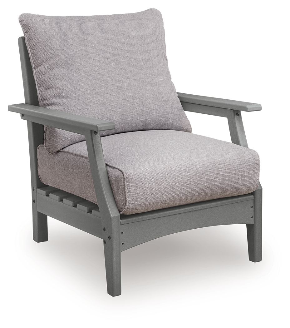 Cove Beach - Lounge Chair With Cushion (Set of 2) - Gray - Hornell Furniture Outlet