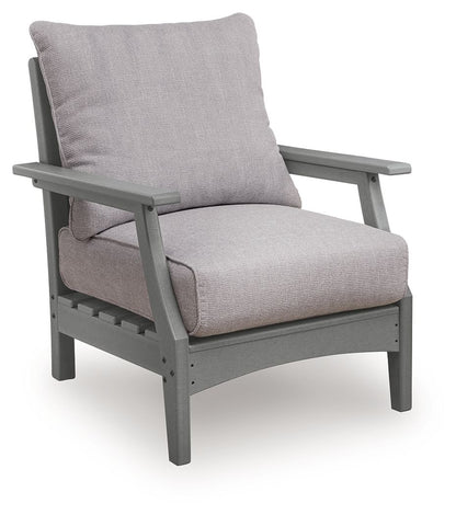 Cove Beach - Lounge Chair With Cushion (Set of 2) - Gray - Hornell Furniture Outlet