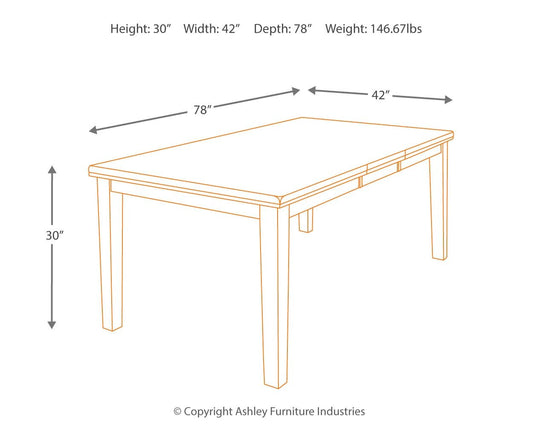 Ralene - Medium Brown - Rectangular Dining Room Butterfly Extension Table - Hornell Furniture Outlet