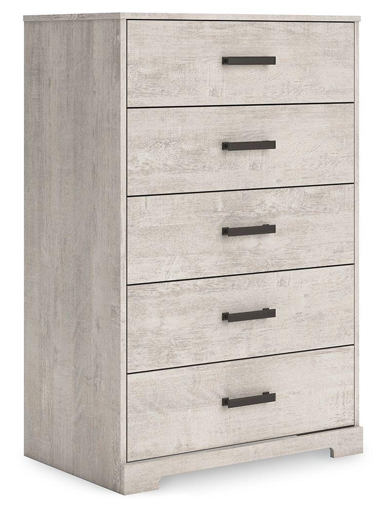 Shawburn - Gray - Five Drawer Chest - Hornell Furniture Outlet