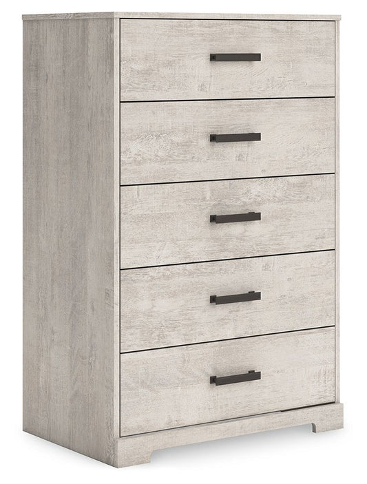 Shawburn - Gray - Five Drawer Chest - Hornell Furniture Outlet
