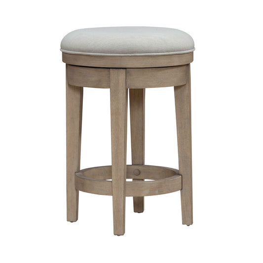 Brentwood - Upholstered Swivel Console Stool - Sandstone - Hornell Furniture Outlet