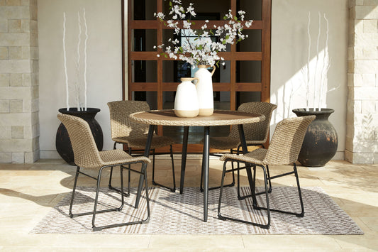 Amaris - Brown / Black - 5 Pc. - Dining Set - Hornell Furniture Outlet