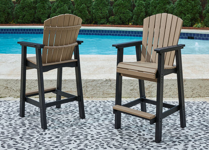 Fairen Trail - Black / Driftwood - Tall Barstool (Set of 2) - Hornell Furniture Outlet