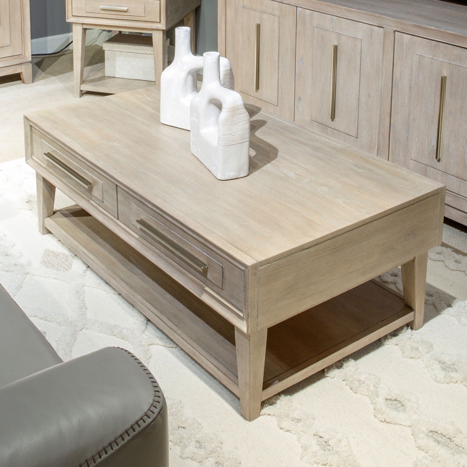 Brentwood - Cocktail Table - Sandstone - Hornell Furniture Outlet
