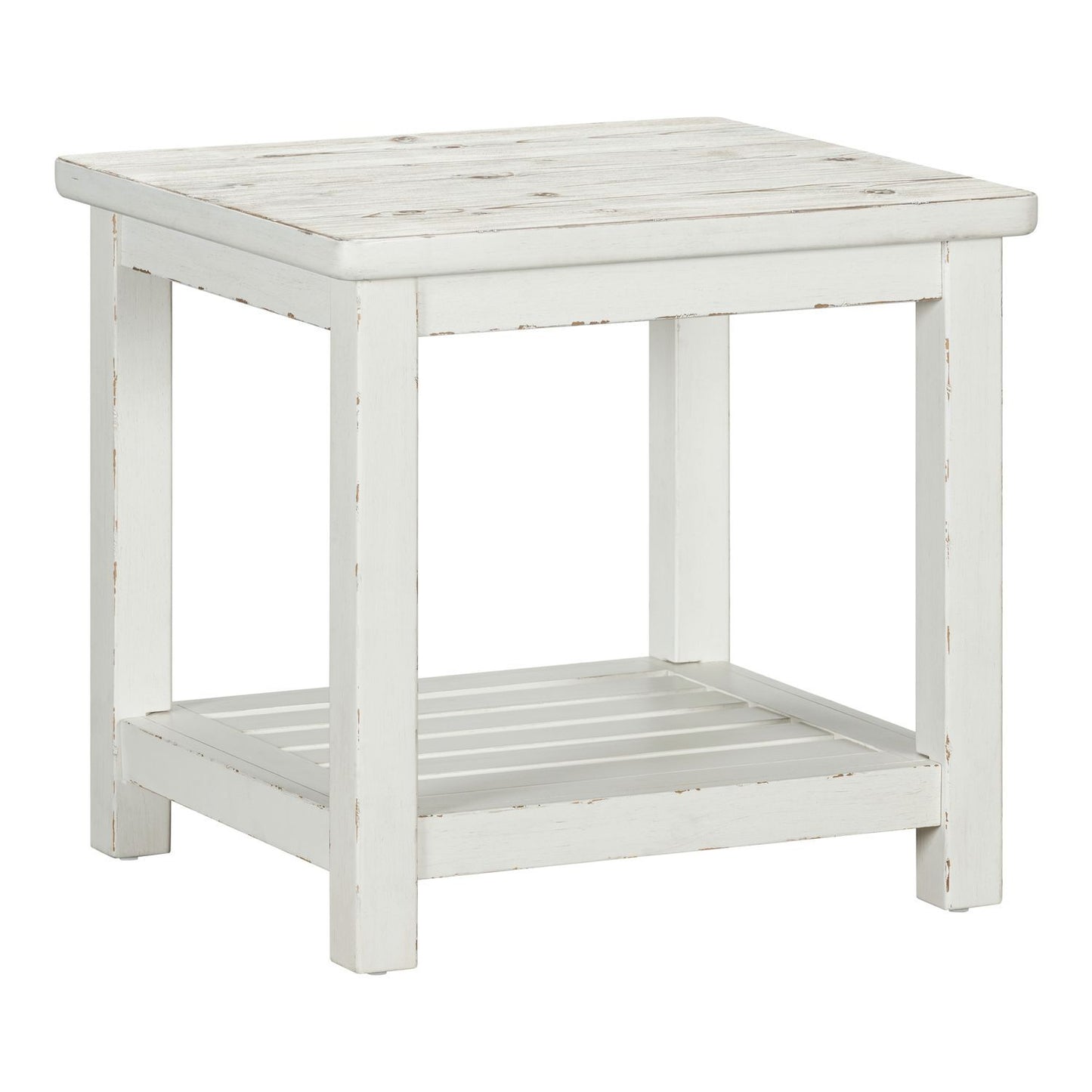 Backroads - End Table - Weathered White & Parchment Brown - Hornell Furniture Outlet