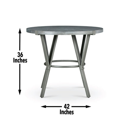 Portland - Round Counter Table - Dark Gray - Hornell Furniture Outlet