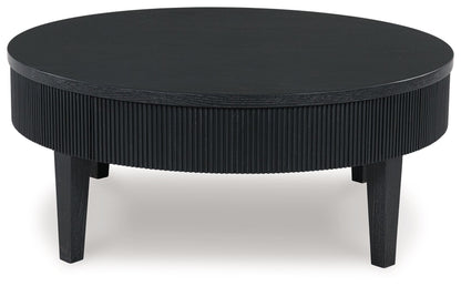 Marstream - Black - Round Cocktail Table - Hornell Furniture Outlet