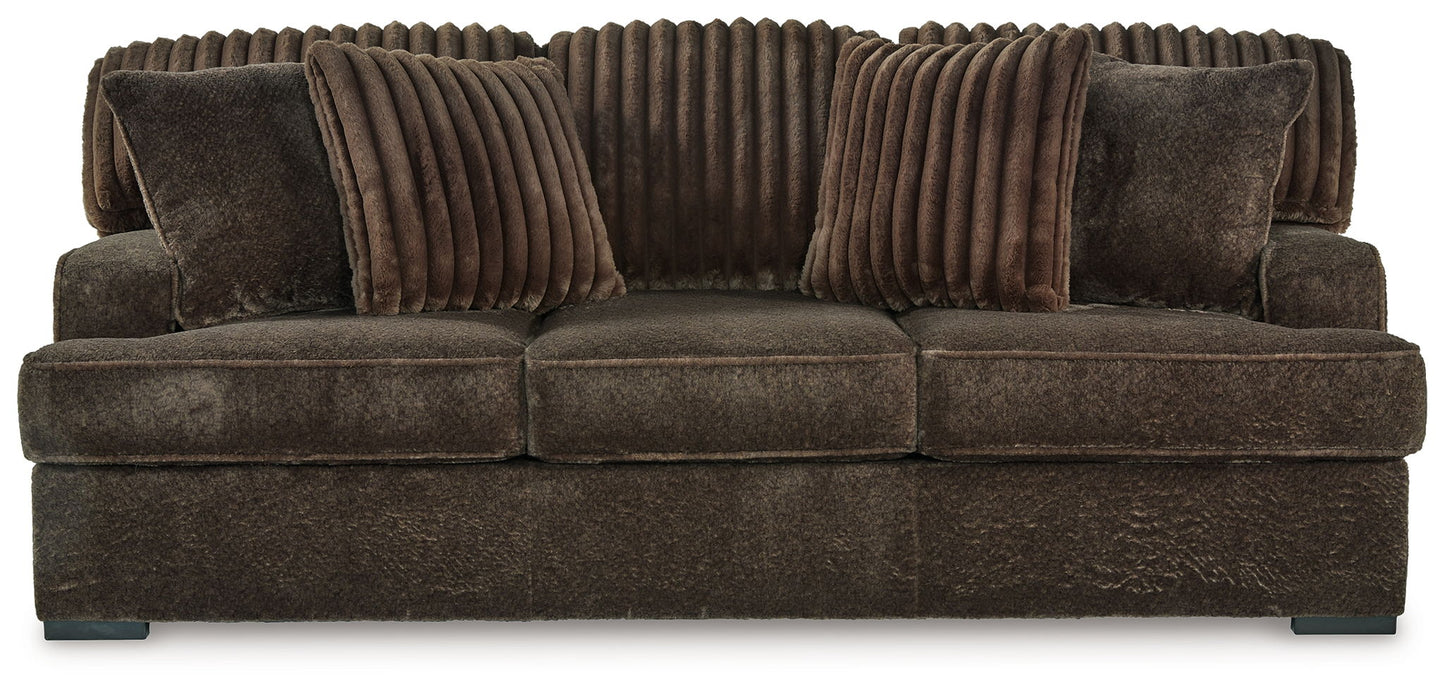 Aylesworth - Chocolate - Sofa - Hornell Furniture Outlet