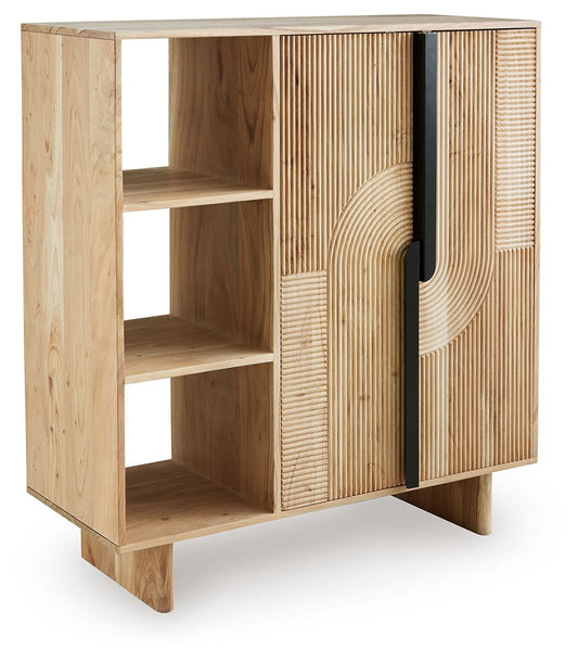 Kierwell - Natural - Accent Cabinet - Hornell Furniture Outlet