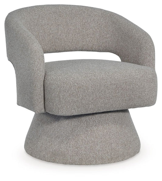 Nashkins - Swivel Accent Chair - Pebble - Hornell Furniture Outlet
