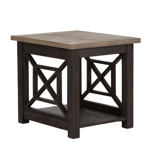 Heatherbrook - End Table - Black - Hornell Furniture Outlet