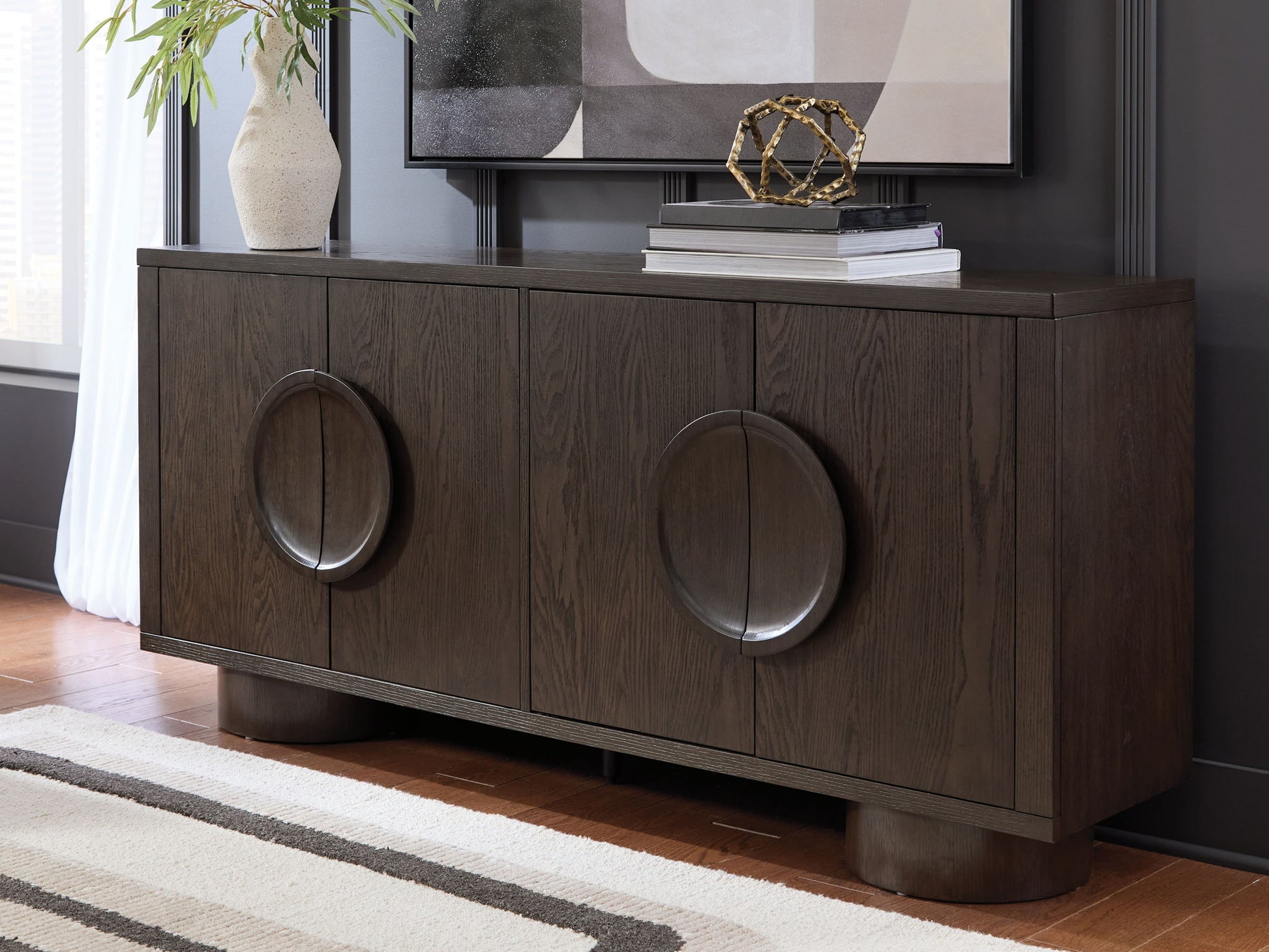 Veeda - Dark Brown - Accent Cabinet - Hornell Furniture Outlet