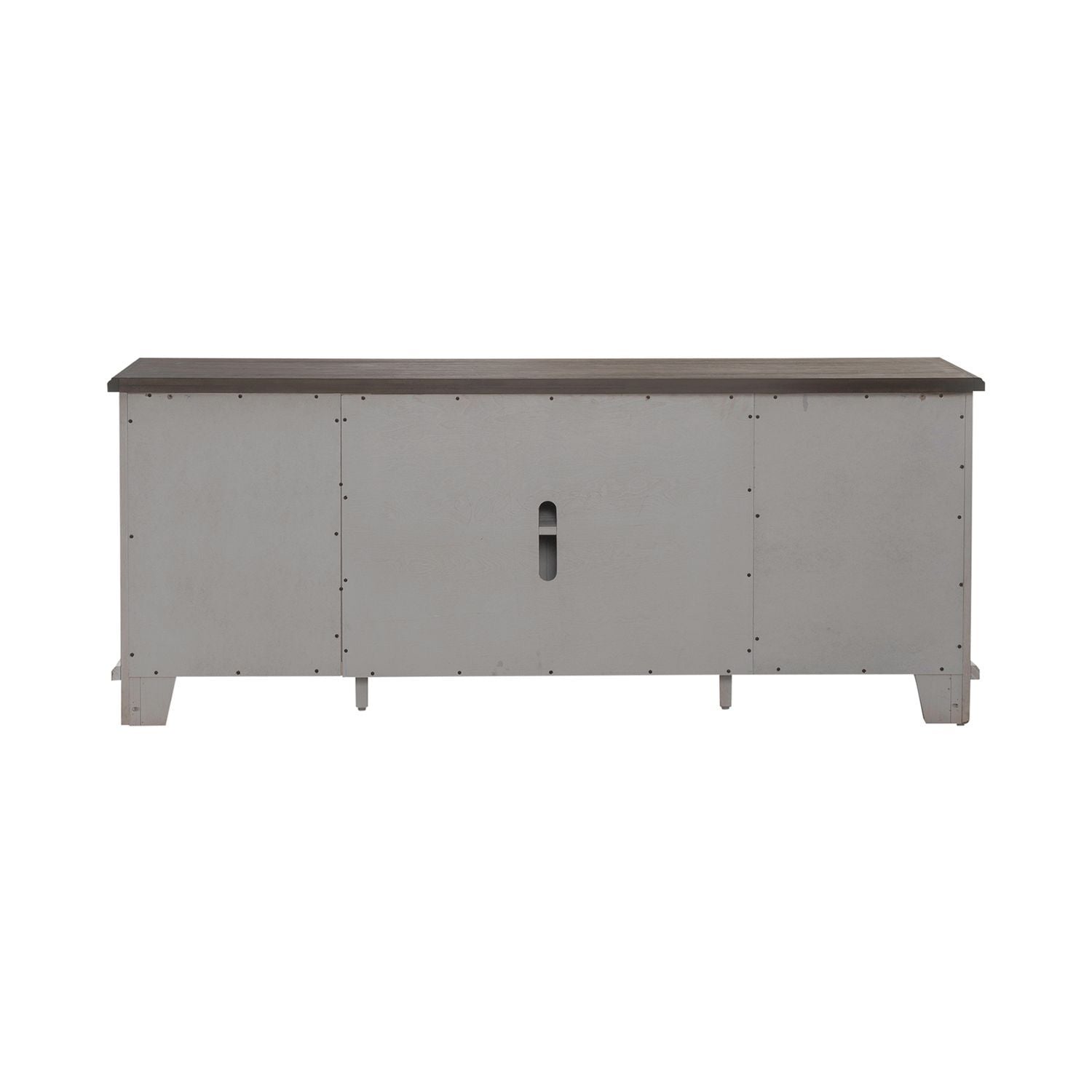 River Place - 75" Entertainment Console - White - Hornell Furniture Outlet