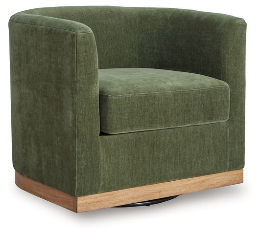 Jersonlow - Forest Green - Swivel Chair - Hornell Furniture Outlet