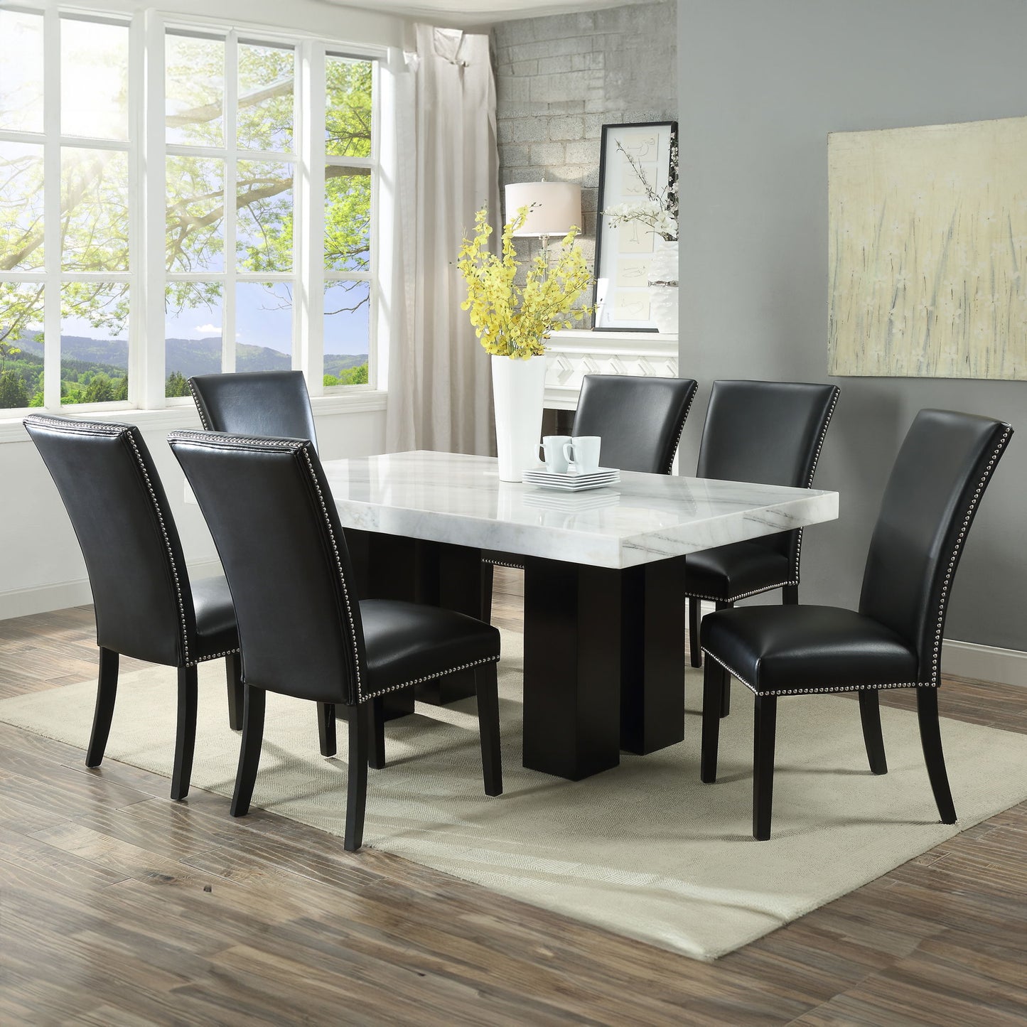 Camilla - Rectangular Counter Height Table - Pearl Silver - Hornell Furniture Outlet