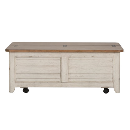 Farmhouse Reimagined - Storage Trunk - White - Hornell Furniture Outlet