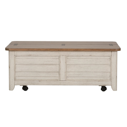Farmhouse Reimagined - Storage Trunk - White - Hornell Furniture Outlet