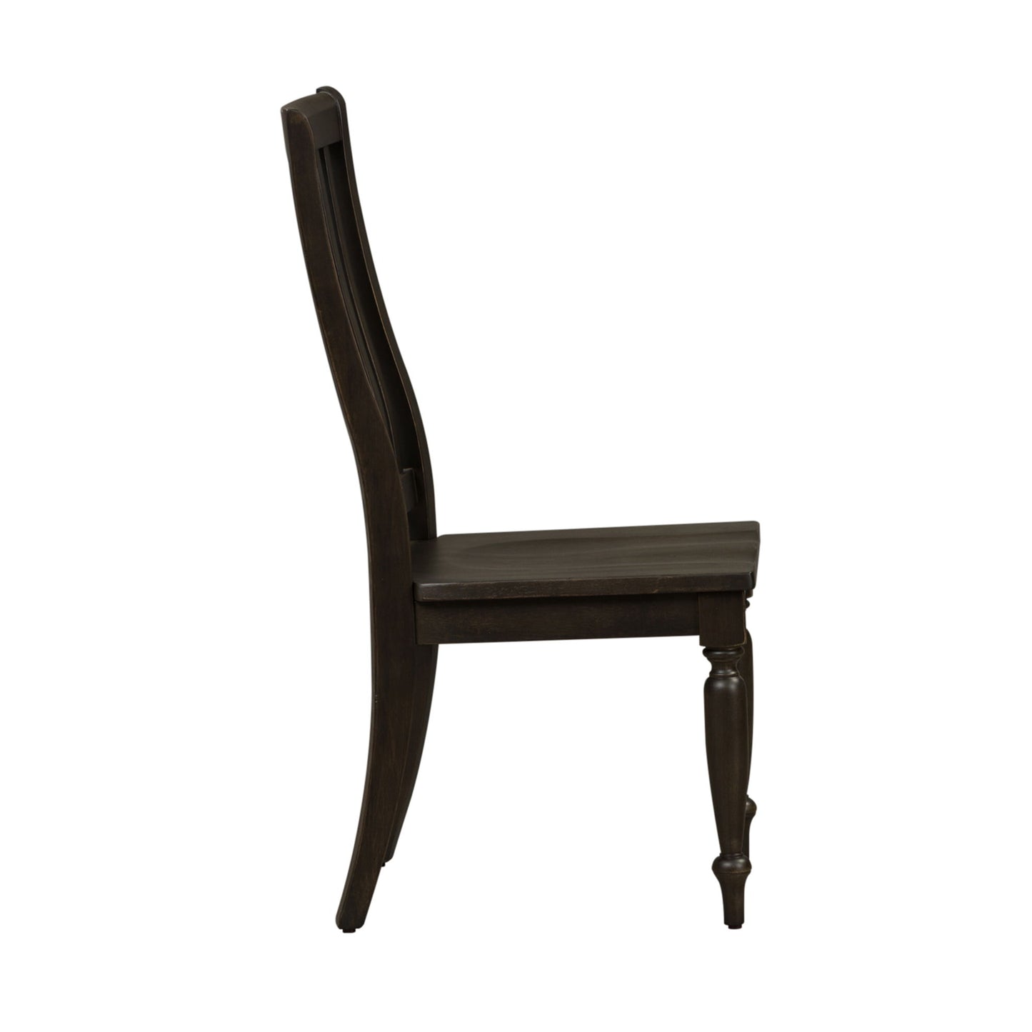 Harvest Home - Slat Back Side Chair - Black - Hornell Furniture Outlet