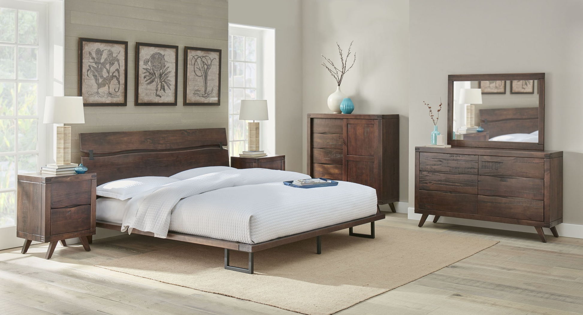 Pasco - Nightstand With Glides - Dark Brown - Hornell Furniture Outlet