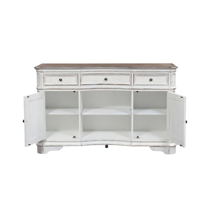 Magnolia Manor - Server - White - Hornell Furniture Outlet