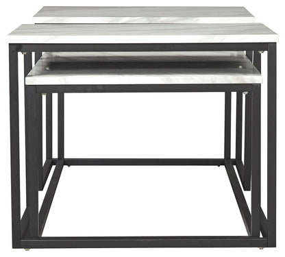 Donnesta - Gray / Black - Occasional Table Set (Set of 3) - Hornell Furniture Outlet