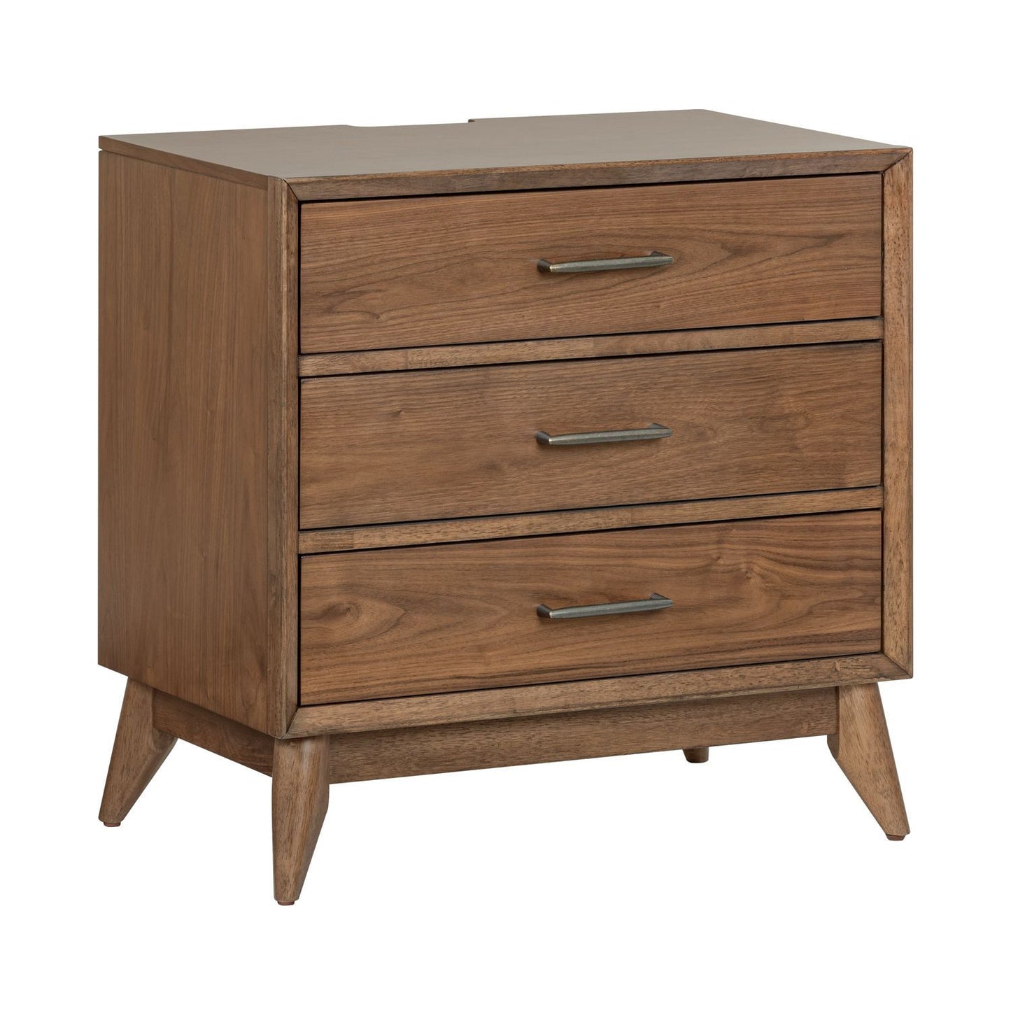 Century Modern - Nightstand With Charging Station - Light Brown - Hornell Furniture Outlet