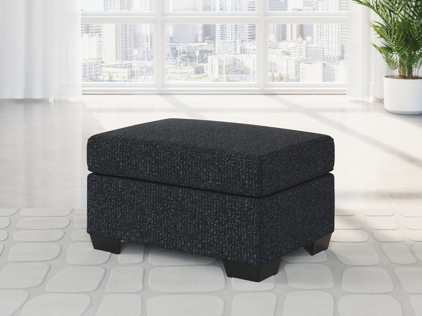 Jasmine Peaks - Coal - Ottoman - Hornell Furniture Outlet