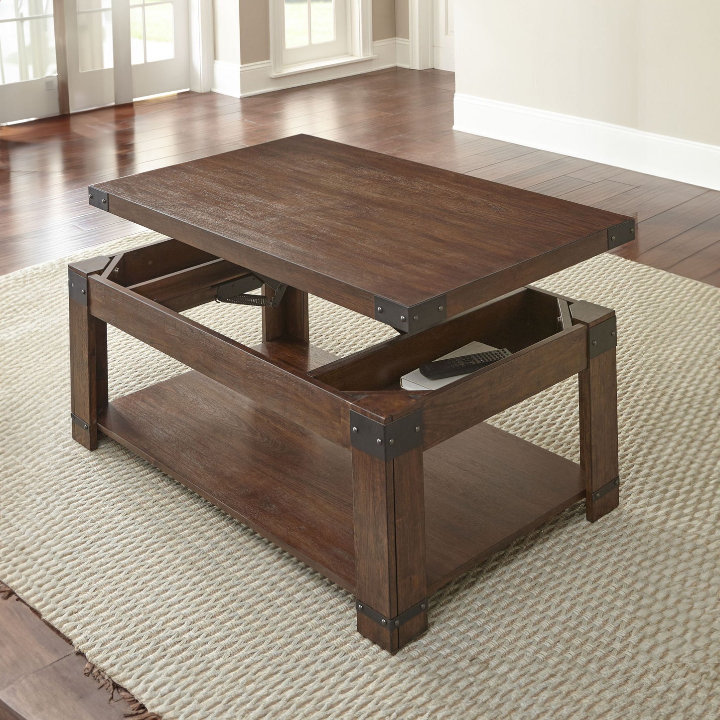 Arusha - Lift Top Cocktail Table - Brown - Hornell Furniture Outlet