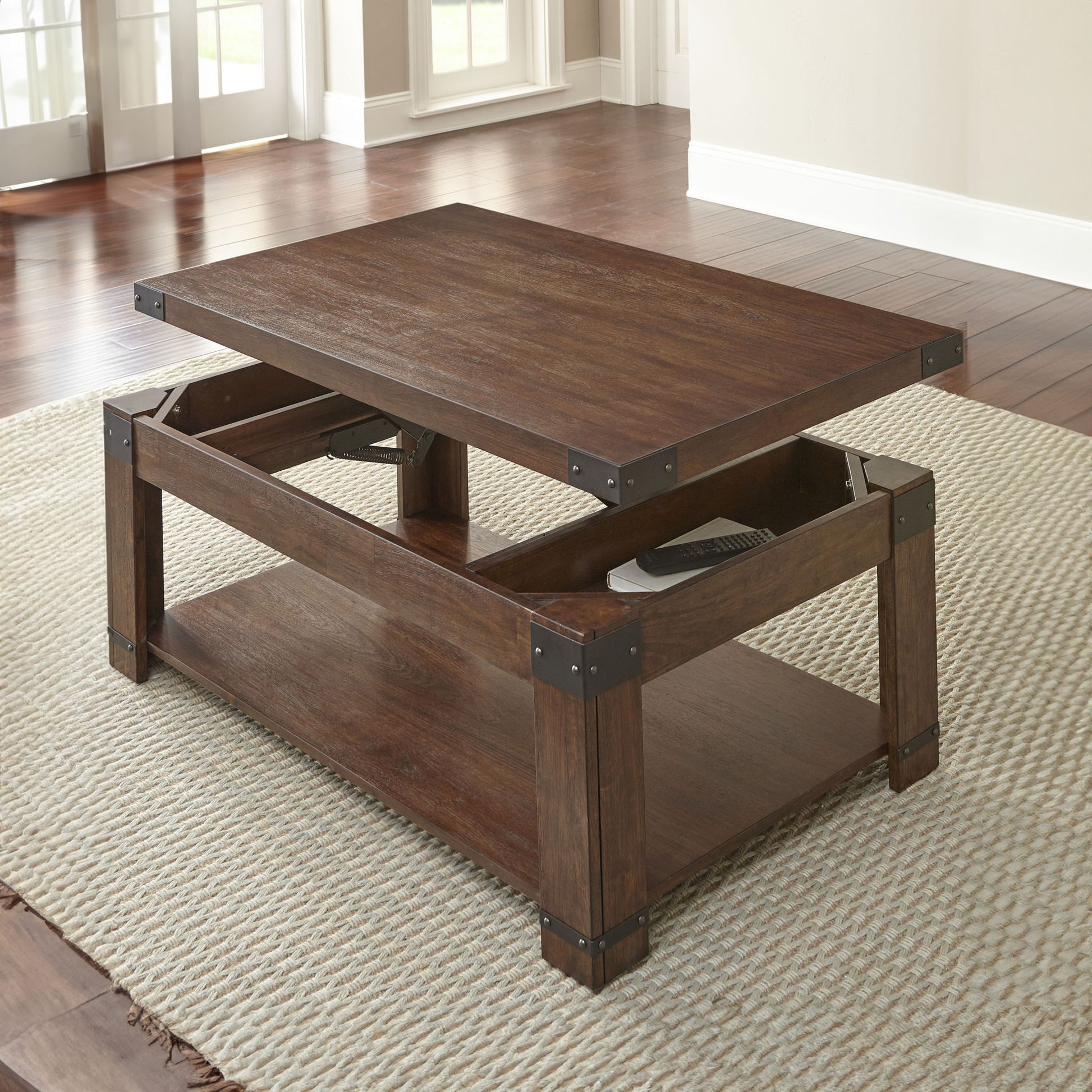 Arusha - Lift Top Cocktail Table - Brown - Hornell Furniture Outlet