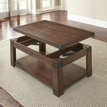 Arusha - Lift Top Cocktail Table - Brown - Hornell Furniture Outlet