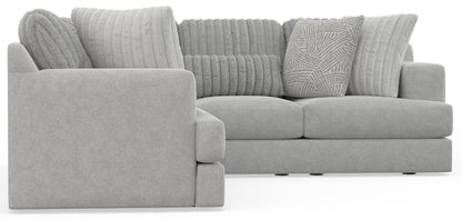 Logan - Upholstered Sectional With Comfort Coil Seating And Accent Pillows Included - Hornell Furniture Outlet