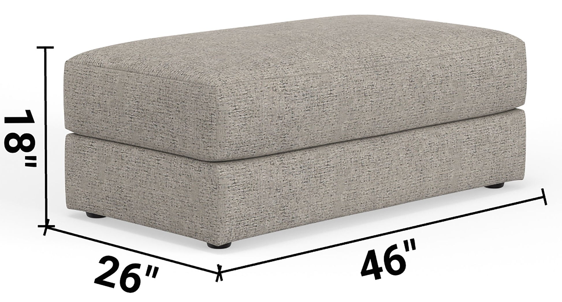 Zeke - Ottoman - Cloud - Hornell Furniture Outlet