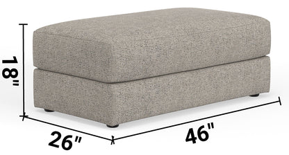 Zeke - Ottoman - Cloud - Hornell Furniture Outlet