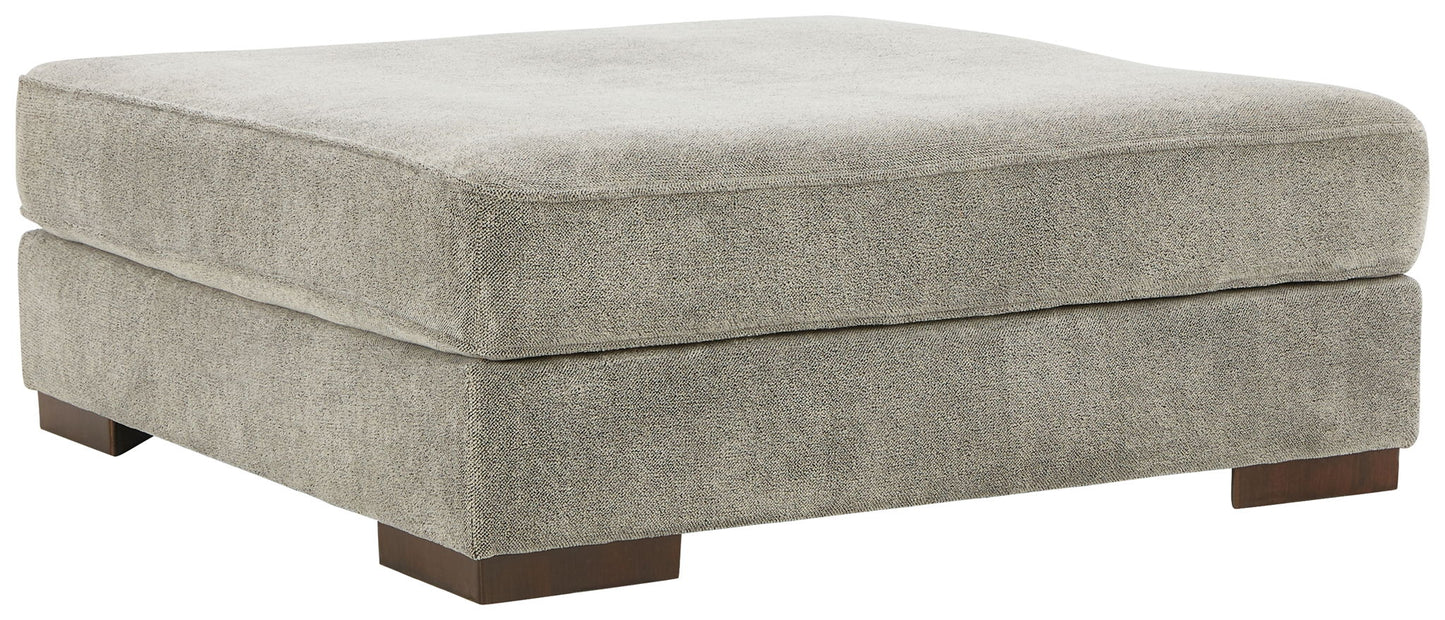 Bayless - Smoke - Oversized Accent Ottoman - Hornell Furniture Outlet