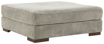 Bayless - Smoke - Oversized Accent Ottoman - Hornell Furniture Outlet